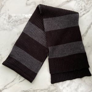 Striped Black and Grey Scarf